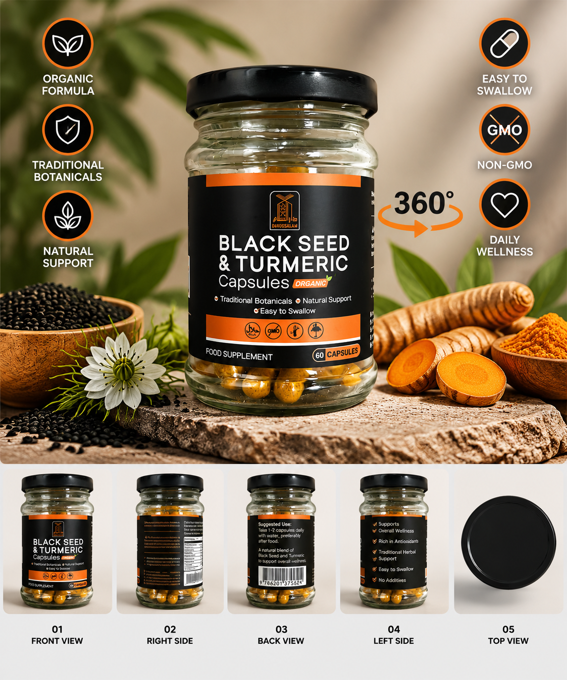 BLACK SEED AND TURMERIC CAPSULES