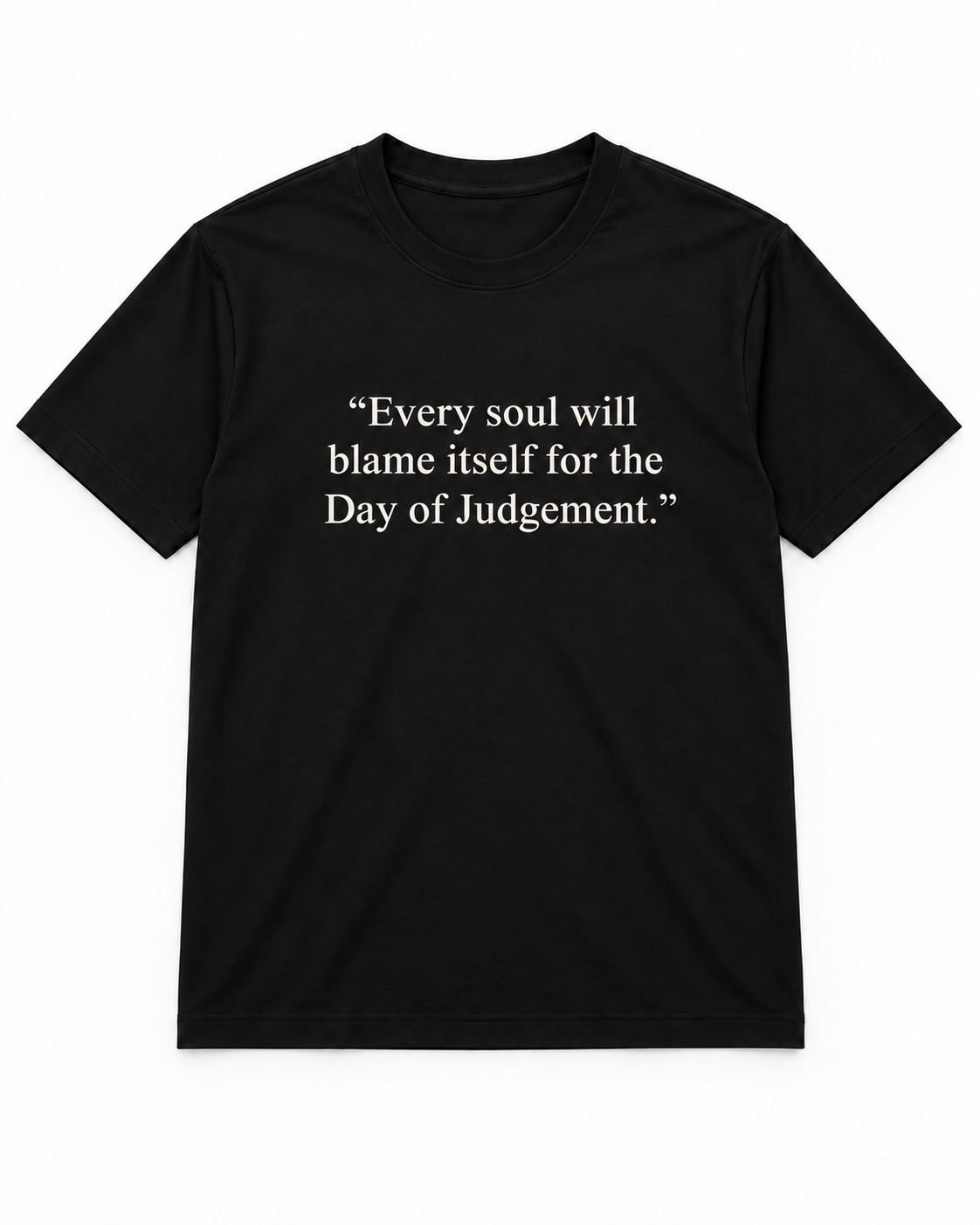 Premium Black Arabic Calligraphy Interlock T-Shirt