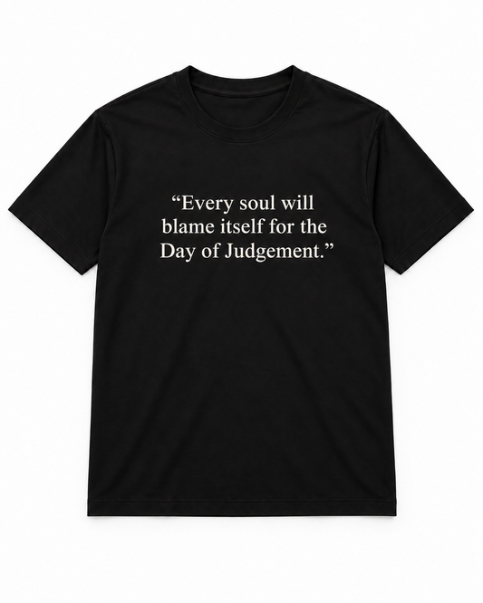 Premium Black Arabic Calligraphy Interlock T-Shirt