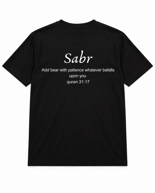 Premium Black Arabic Calligraphy Interlock T-Shirt