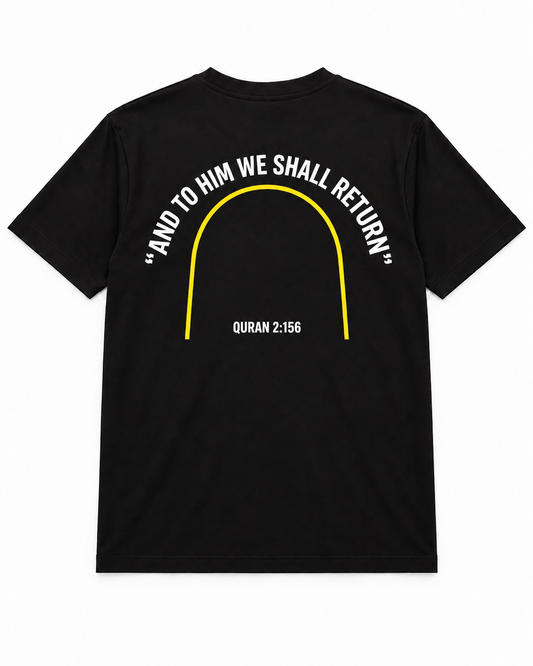 Premium Black Arabic Calligraphy Interlock T-Shirt
