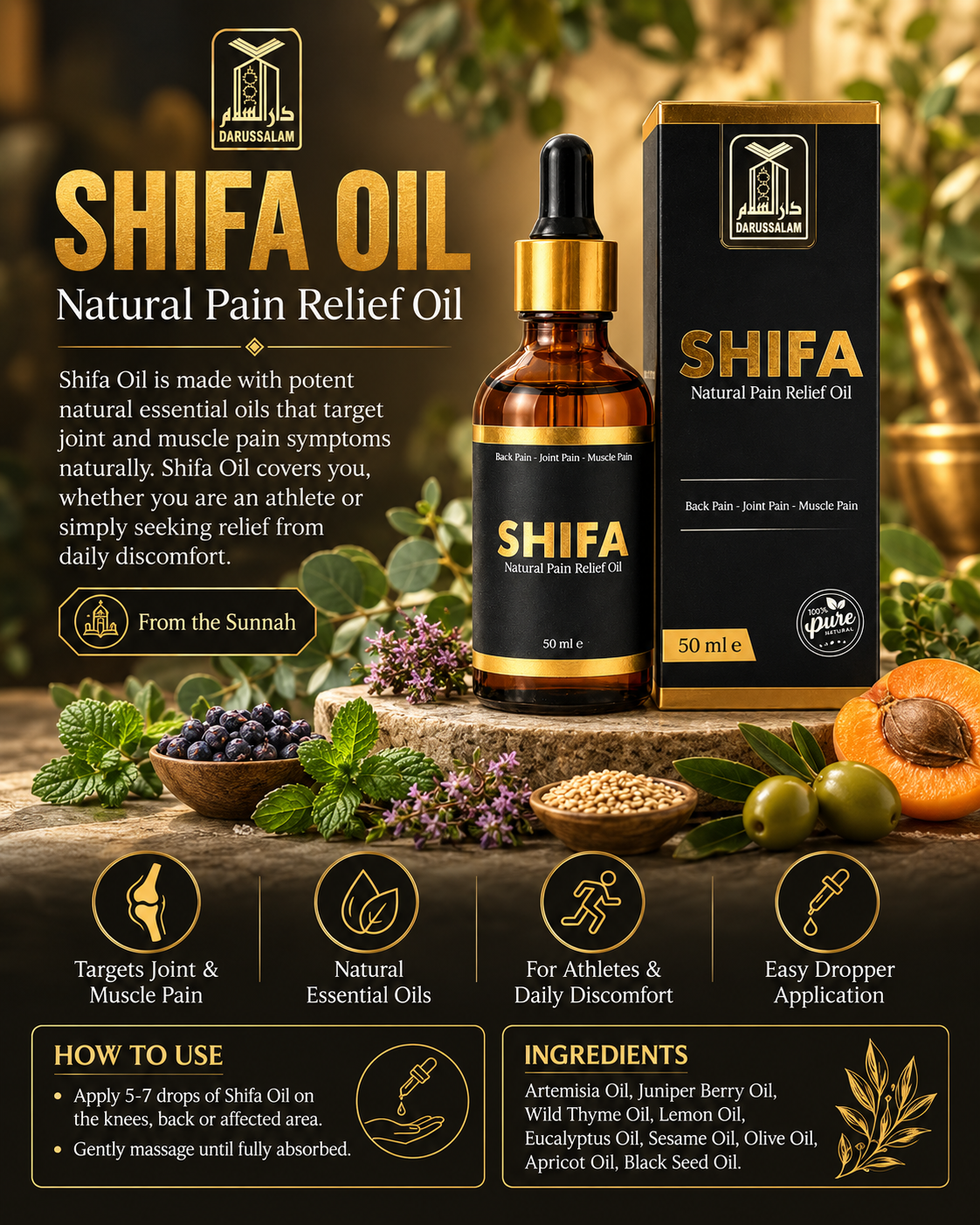 SHIFA OIL (Natural Pain Relief Oil) 50Ml
