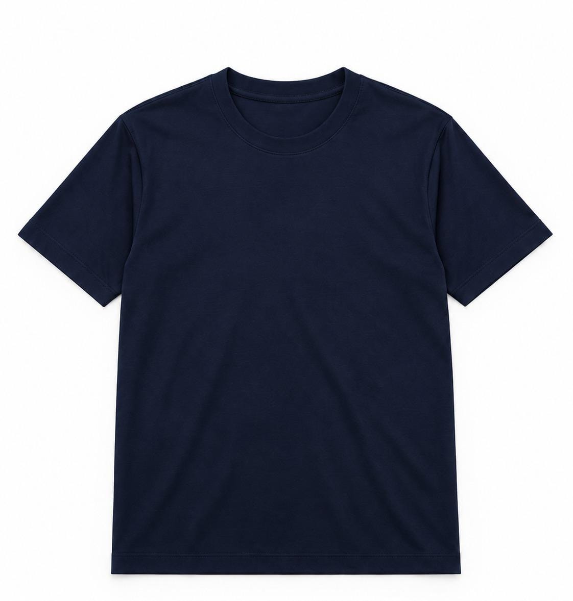 Premium Plain Navy Interlock T-Shirt