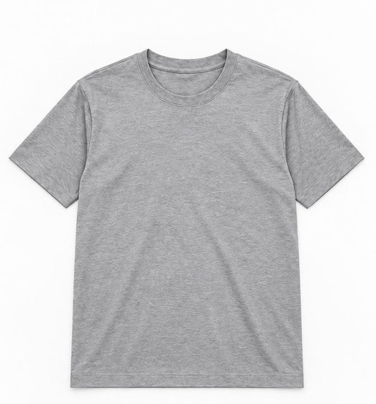 Premium Plain Grey Interlock T-Shirt