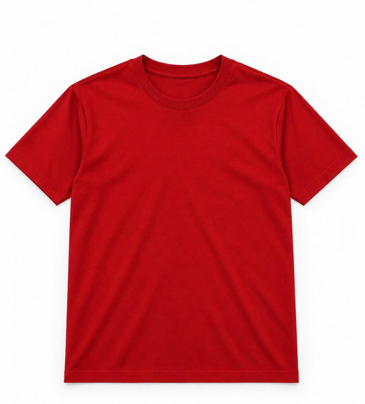 Premium Plain Red Interlock T-Shirt