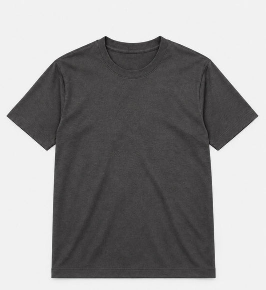 Premium Plain Charcoal Interlock T-Shirt