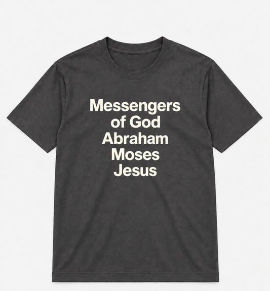 Premium Charcoal Arabic Calligraphy Interlock T-Shirt