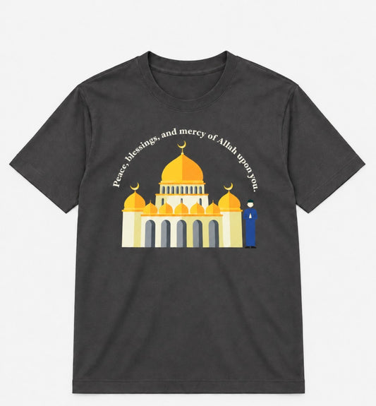 Premium Charcoal Arabic Calligraphy Interlock T-Shirt