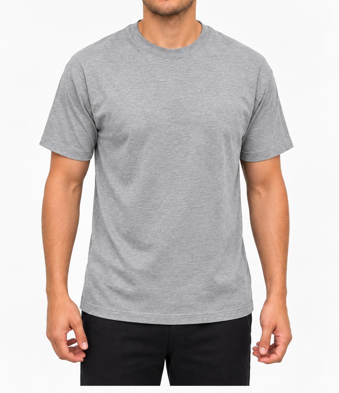 Premium Plain Grey Interlock T-Shirt