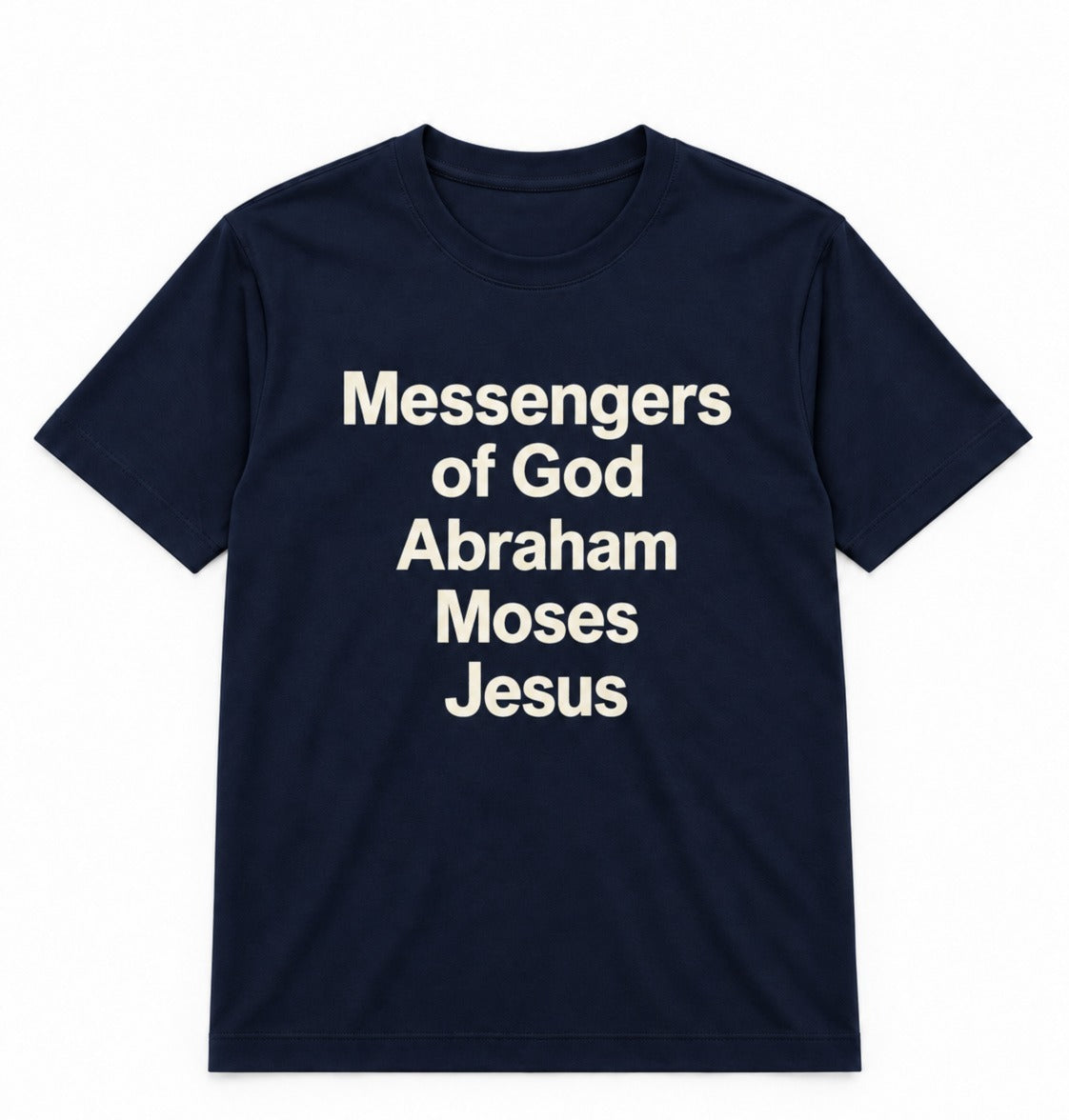 Premium Navy Arabic Calligraphy Interlock T-Shirt
