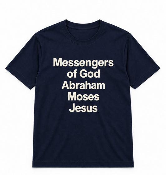 Premium Navy Arabic Calligraphy Interlock T-Shirt